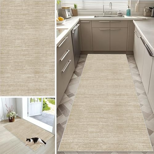 CXUEHNL Tapis de Cuisine Devant Evier 40 x 90 cm Tapis de Couloir Long Tapis Passage Antidérapant Lavable Tapis de Entrée Intérieur Tapis sur Mesure Tapis Course pour Buanderie, Chevet, Bain, Chambre