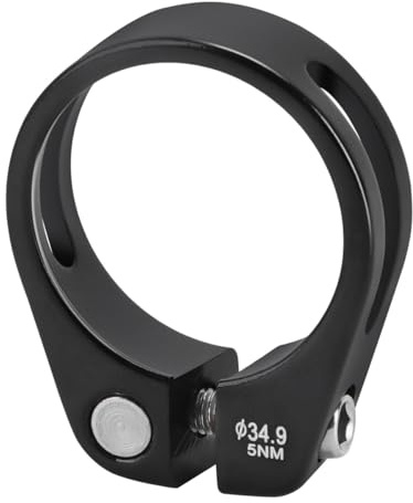 Riven aluminiumlegering cykling sadelstolsklämma lämplig för 30,4, 30,9, 31,6 mm cykelsadelrör (svart)