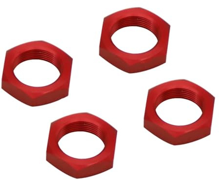 Piezas Orugas RC para HPI para Rofun para BAHA para Rovan para KM 1/5 RC Piezas Coche CNC Kit Tuercas Rueda Metal para Cubo Hexagonal 24mm(Red 2)