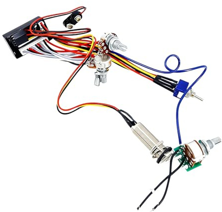 Circuito amplificatore in plastica professionale Installazione semplice Elettronica per chitarra per migliorare controllo del tono chitarra e basso Circuito amplificatore elettrico per bassi