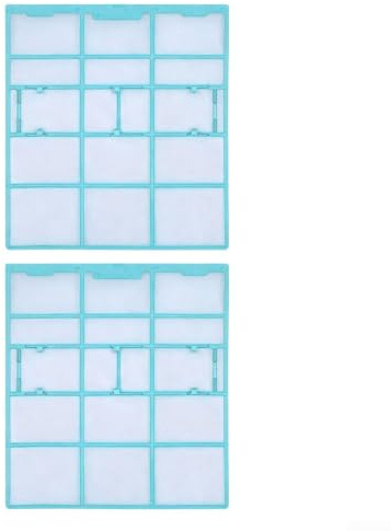 2 stycken dammfilter för Midea luftkonditioneringstillbehör tvättbar PVC-sil för att skydda inomhusenheten från smuts och fint damm Förbättrar luftkvaliteten lätt att montera hållbar robust (25,3 x 28