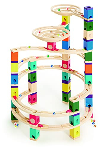 Hape Quadrilla The Cyclone, 198-teilige Murmelbahn-Set aus Holz, ab 4 Jahre