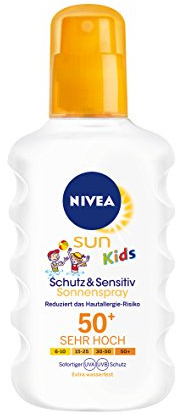 NIVEA SUN Sonnenspray für Kinder, Lichtschutzfaktor 50+, 200 ml Sprühflasche, Kids Schutz & Sensitiv