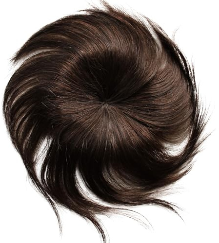 CAISHA 100% ECHTHAAR Toupet Haarteil Haarverdichtung Dunkelbraun H1103b