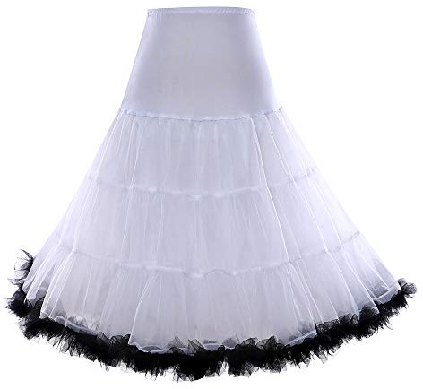 Boolavard 1950 26 Zoll, Vintage Retro Rockabilly Petticoat Petticoat Tutu-Rock Petticoat Swing, rot, schwarz, weiß, rosa, blau,