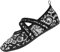 WeWee® Barfußschuhe Damen [Gr. 35-43] mit stützendem Band für perfekten Halt I Federleichte & Flexible Barfuss Schuhe Damen Outdoor für freie Füße I Weiße Blumen Cross I Größe 38-39 EU I L