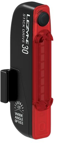 LEZYNE Fanale posteriore per bicicletta, 30 lumen, super compatto, ricaricabile tramite USB, IPX7, base a clip magnetica, visibilità a 270°, luce posteriore per bici