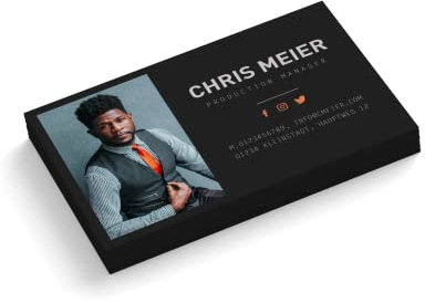 Visitenkarten drucken | Design # 2 | 1-seitig | Querformat | rechteckig | Menge + Papier zur Auswahl | sofort personalisieren | bedruckt (250 Stück)