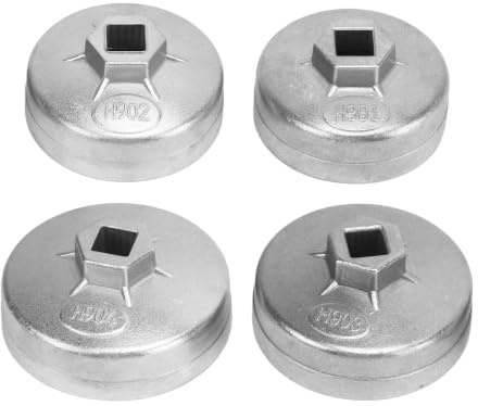 Llave de Filtro de Aceite, H901 H903 4 Piezas de Aleación de Aluminio Eficiente Herramienta de Extracción de Tapa de Filtro de Aceite Llave de Filtro de Aceite de Repuesto para A8