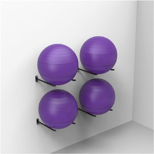 HACSYP Fitnessstudio-Dekor, Aufbewahrungsregal zur Wandmontage aus Metall, Halter for Gymnastikbälle und Yogabälle, for das Heim-Fitnessstudio, platzsparend (Size : 4 Pack)