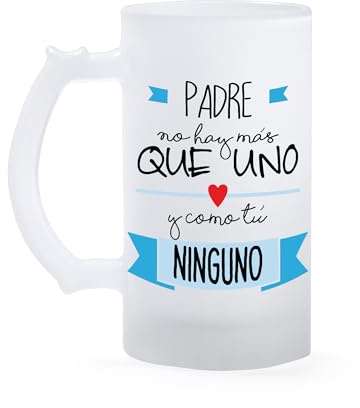Jarra de cerveza de cristal para regalar en el día del padre
