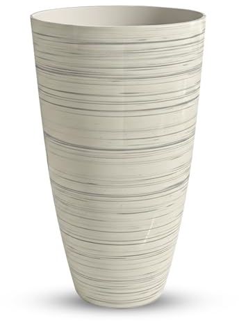 SG Traders Stylish Tall Plastic Plant Pot Garden Patio Planters Elegant Gardening Planter Accessory for Flowers Herbs Trees Plants Patio Suitable for both Indoor and Outdoor Use H 54cm x W 30cm
