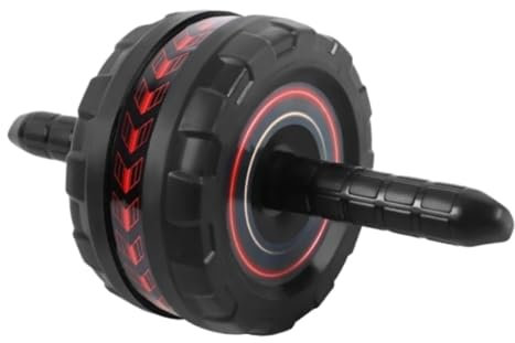 Bauchroller Bauchtrainer Ab Roller Verbreitertes, Stabiles Ab-Trainingsgerät Leises Ab Roller-Rad Für Das Bauchmuskeltraining Bauchmuskeltrainer(Rood)