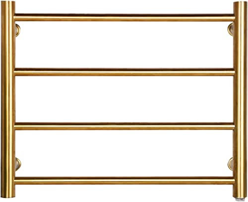 QRXALISA Electric Towel Heater gold Hot Towel Warmer for Bath Heated Drying Rack Brushed Plug-in Polished Towel Warmers