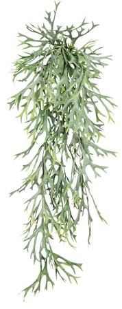 2er Set Geweihfarnhänger 75 cm - Grüne Kunstpflanzen für stilvolle Wohn- und Außenräume