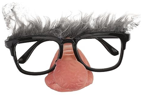 JOINPAYA Clown Nasenstütze Brille Clownsnase Party Halloween Nasenstütze Schwamm Material Einheitsgröße Junge Mädchen Erwachsene Lustige Requisite Bühnenrequisit