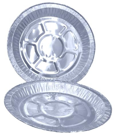 Sunrise Packaging 10 x Round Aluminum Foil Pie Plate 7inch (169mm x 14mm) – Recyclable, Durable & Food-Grade Flan Foil Plates for Baking Pies, Tarts, Quiches & More