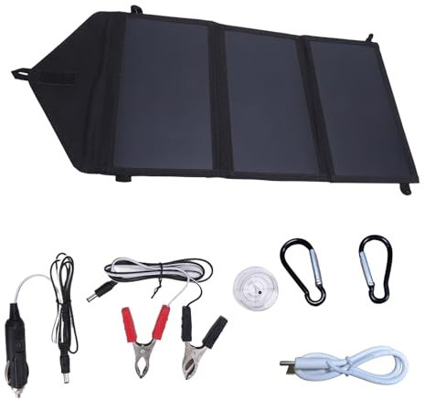 Chargeur de batterie solaire, 100 W, pliable, double USB, station de charge portable et étanche pour voiture, bateau, voyage, voyage, camping, randonnée