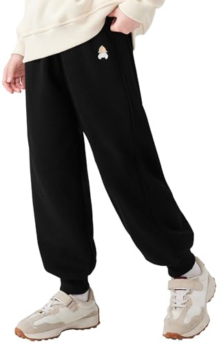 Happy Cherry Pantalon de Jogging en Polaire Garçons Filles Pantalons Sport Hiver Chaud Enfant Couleur Unie 116