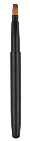 Einziehbarer Lippenpinsel mit Kappe, tragbarer Applikator für Lippenstift, Glanz, professionelle synthetische Borsten, Make-up-Werkzeug, Make-up-Pinsel, Einweghalter
