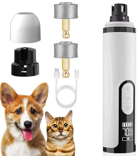 Orthopfote Ortho Trimmer Pro, Orthopfote Orthotrimmer, Krallenschleifer für Hunde, Haustier Nagelschleifer für kleine, mittlere und große Hunde und Katzen (1Set-2 Schleifkopf)