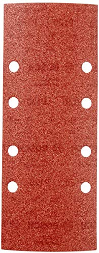 Bosch 2607017100 25 Fogli Abrasivi Orbitale, Grana 120, 93 x 230 mm, 8 Fori