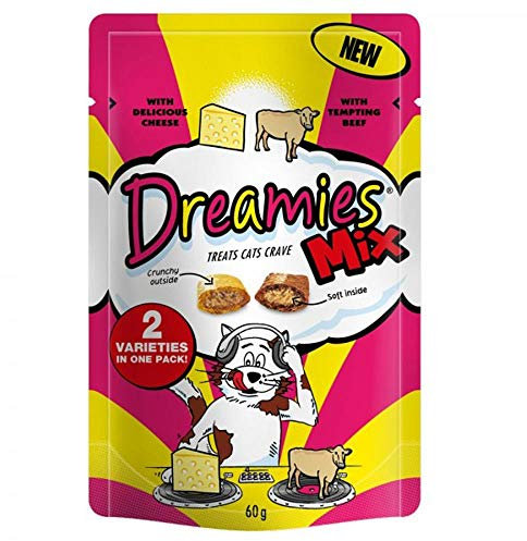 Dreamies Mix Cat Treats with Cheese & Beef, 60g