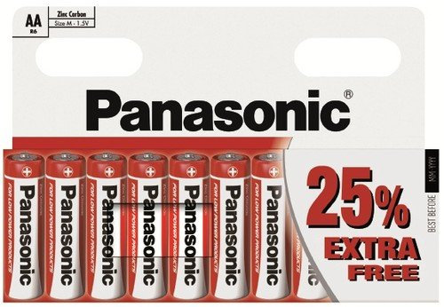 10 X PANASONIC AA Zinc Carbon Batteries Battery Pack Of 10 CELL 1.5V-NEW