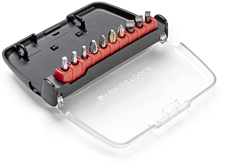 PB Swiss Tools Bit Set mit magnetischem Bithalter in BitCase, C6.989 CN | 100% Swiss Made | Plasmabeschichtung | farbcodiert nach Schraubenart | für professionelles Schrauben in Industrie & Handwerk