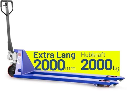 Pallit Transpallet manuale LONG-L | portata 2000 kg | lunghezza delle forche 2000 mm | ruote in PU | extra lungo