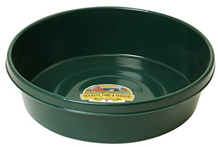Little Giant® Plastic Utility Pan | Feed Pan | Durable & Versatile Livestock Feeding Bucket | Made in USA | 3 Gallon | Green