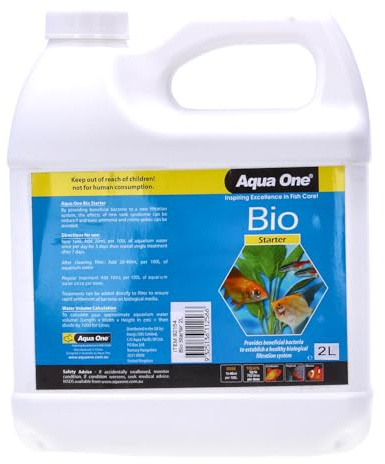 Aqua One Aquarium Fish Tank Bio Starter 2L Bacteria Biological Ammonia Remover