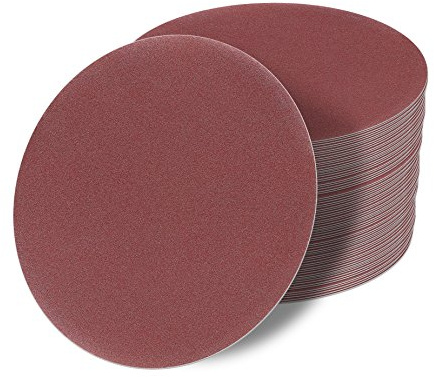 24 Stück Klett-Schleifscheiben red Ø 150 mm Körnung je 4 x 1200/1000/800/400/320/220 für Exzenter-Schleifer ohne Loch