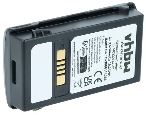 vhbw Akku kompatibel mit Motorola MC32N0-S | Barcodescanner POS (5200 mAh, 3,7 V, Li-Ion)