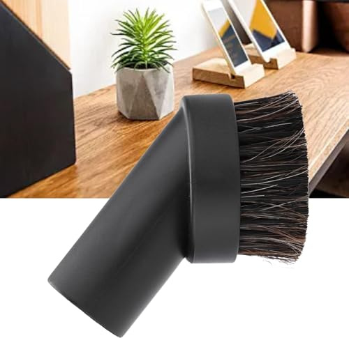 ViaGasaFamido Staubsauger Bodenbürste mit Rosshaar, 32mm Rundbürstenadapter, Schwarz, Kunststoff, Ersatzzubehör
