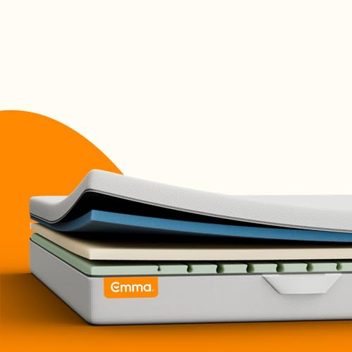 Emma One Matratze, Kaltschaummatratze, 180x200 cm, H2 Härtegrad Mittelhart, 18 cm Höhe, 3-Zonen-Stützung, Atmungsaktiver & Waschbarer Bezug