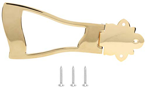 Keenso Bridge Saitenhalter Gitarre Chrome Bridge Saitenhalter für Archtop Jazz Hollow Musikinstrument Zubehör