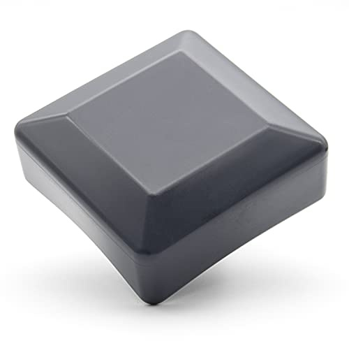 Enkotrade 10 Stück Zaunkappen Anthrazit für Außenmaß 70x70mm, Rohrkappen aus hochwertigem Kunststoff, Pyramide Quadratisch Zaunpfostenkappen Pfahl Deckel Zaunabdeckung