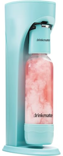 Drinkmate OmniFizz Sparkling Water and Soda Maker, Carbonates Any Drink Not Just Water, Fizzy Drink Maker, Water Carbonator, Sparkling Water Machine, CO2 Cylinder Not Included, Arctic Blue