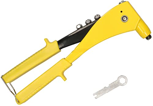 KOTARBAU® Pinza rivettatrice a mano per rivetti ciechi + chiave per attacco ad angolo, per rivetti da 3,2/4,0/4,8/6,0/6,4 mm