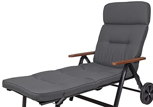KETTtex 2328 Auflage Rollliege Alicante dunkelgrau 200x60x9cm wasserabweisend lichtecht Olefin