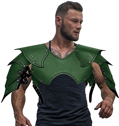 Halatua Erwachsene Cuirass Mittelalter Elf Cosplay Kostüm Elfen Schulter Brustpanzer Gladiator Schulter Rüstung Ritter Leder Larp Weste Tops Schnalle Gurt