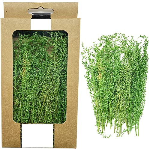 Cayway DIY Miniatur Static Grass Tuft Miniatursträucher Büsche Modell Bäume Bush für Mini Garten Dekoration Modelleisenbahn Geländebau, Gras Grün
