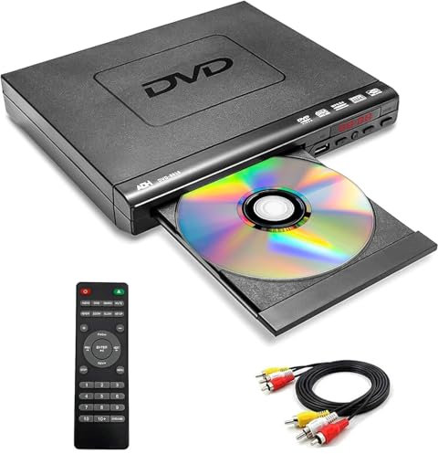 Nicoone DVD Player, Mini Multifunction EVD Player with AV Output VCD Player USB Multifunction Player with Remote Controller