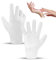 Gants hydratants en silicone - Gants de spa - Gants de sommeil en silicone réutilisables pour les soins des mains féminins - Réparation sèche et fissurée - Doux - 1 paire - Blancs