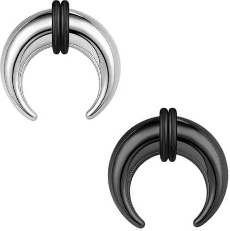 ZS 2 Stück Pincher Tapers Septumringe, 2G 4G 6G 8G 10G 14G 16G Buffalo Horseshoe Stretcher Expander Piercing Nasen Ohr Messgeräten Für Damen Herren