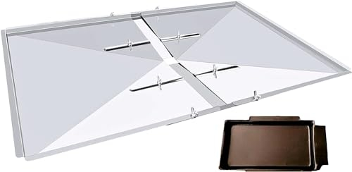 OUTDOOR BAZAAR Replacement Grease Tray Set for BBQ Grill Models from Dyna Glo, Master Forge, Nexgrill, Expert Grill and Others (24-27 inches)