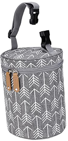 UPKOCH Isolierte Babynahrungsflaschentasche Grau Tragbare Flaschentasche Mit Griff Schnittfeste Und Auslaufsichere Kühltasche Für Babymilch Unterwegs