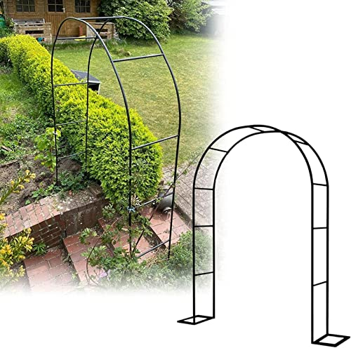 QGBOXDSV Rosenbogen, Garten-Torbogen Aus Metall, Pergola Rankhilfe Verzinkt Rost, Laubengang Rankgestell Mit Sockel Für Verschiedene Kletterpflanzen, Einfache Montage, 6 Größen,180x220x40CM