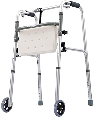 Klappbare Vorderradstütze mit Sitz, Gehgestell für Senioren, Gehgestell für Erwachsene und ältere Menschen für den Innen- und Außenbereich, verstellbar